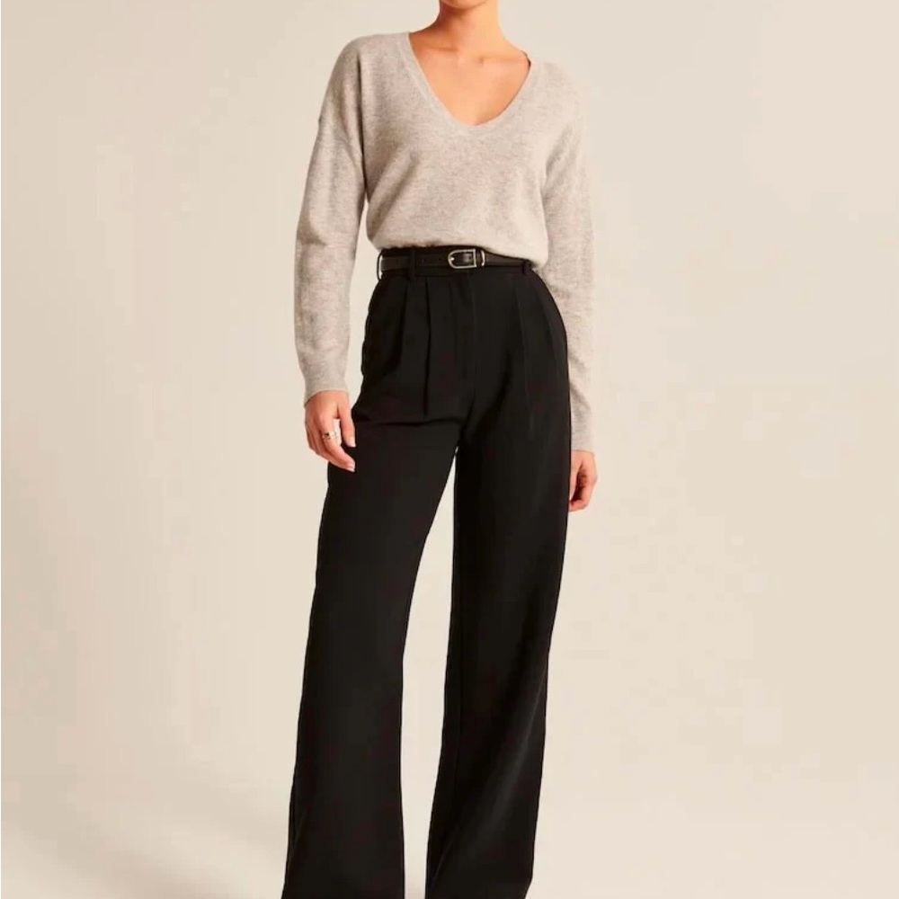 Black Wide-Leg Trousers